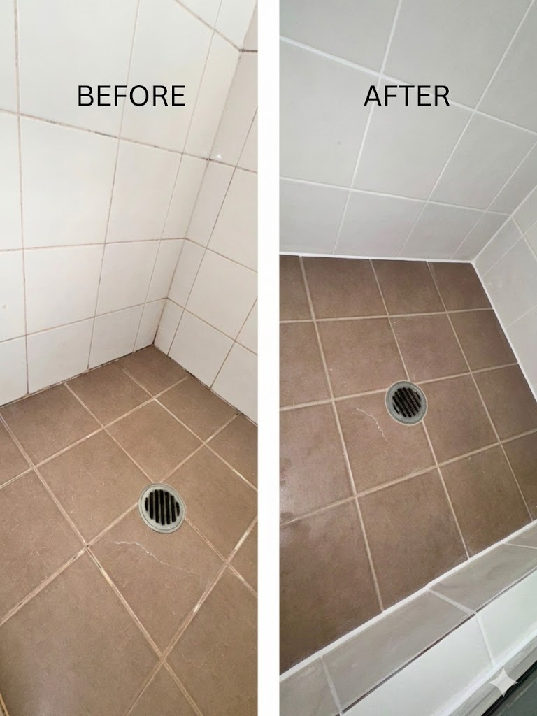 Before and after shower regrouting in Perth home β Regrouting Rescue