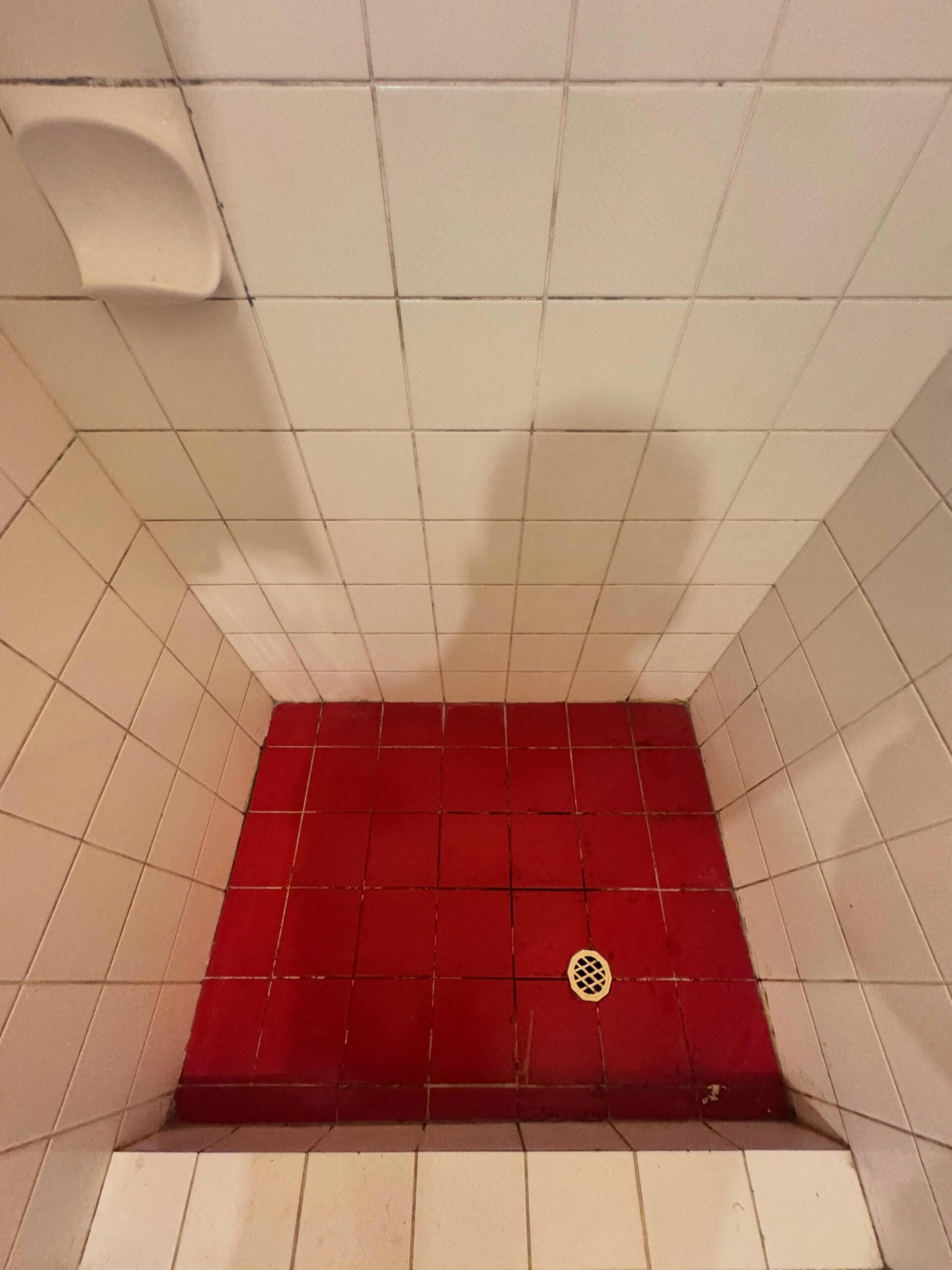 Second before photo shower regrouting Banjup