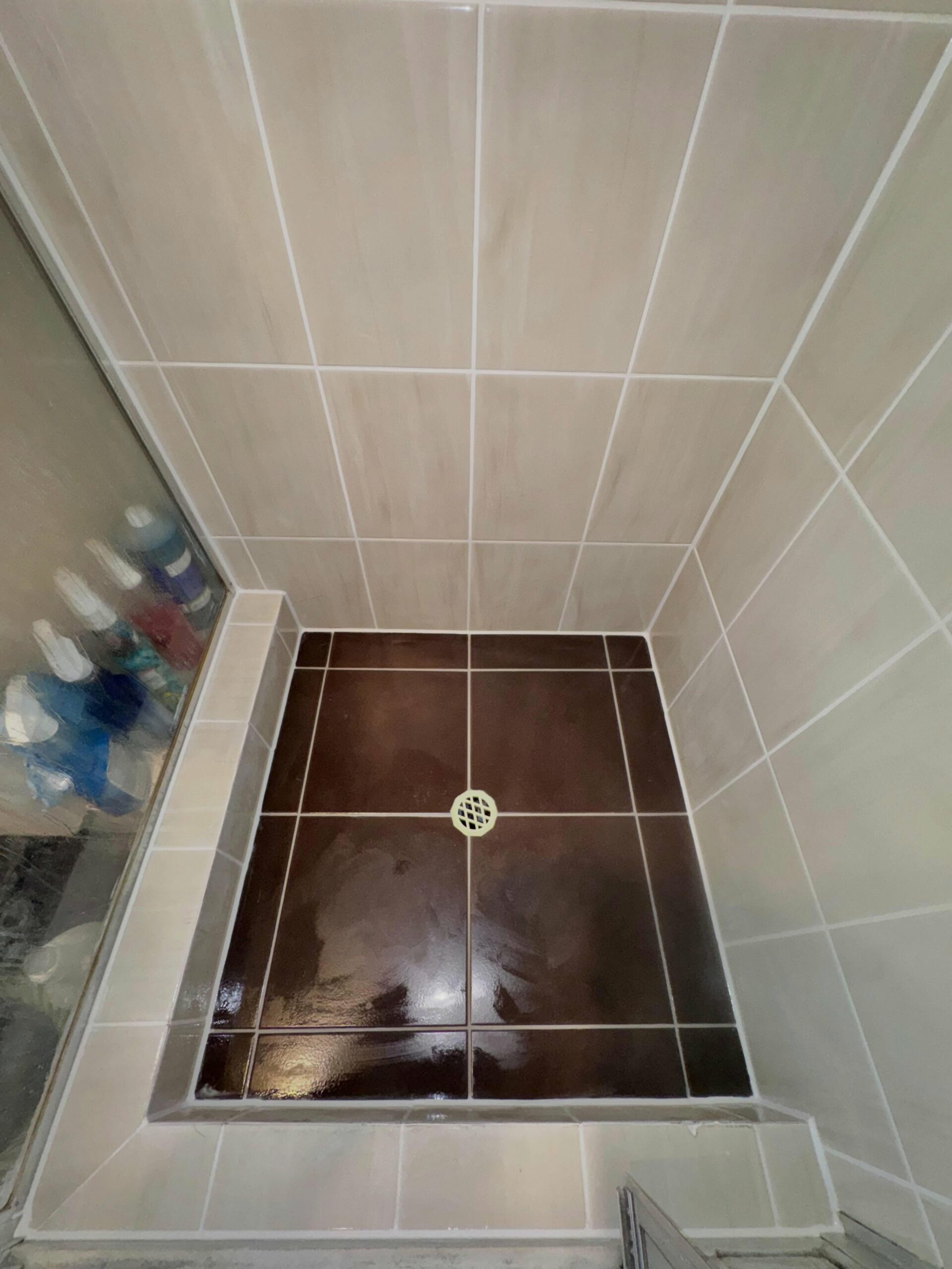 Shower base after regrouting Westminster